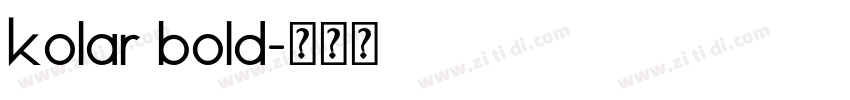 kolar bold字体转换